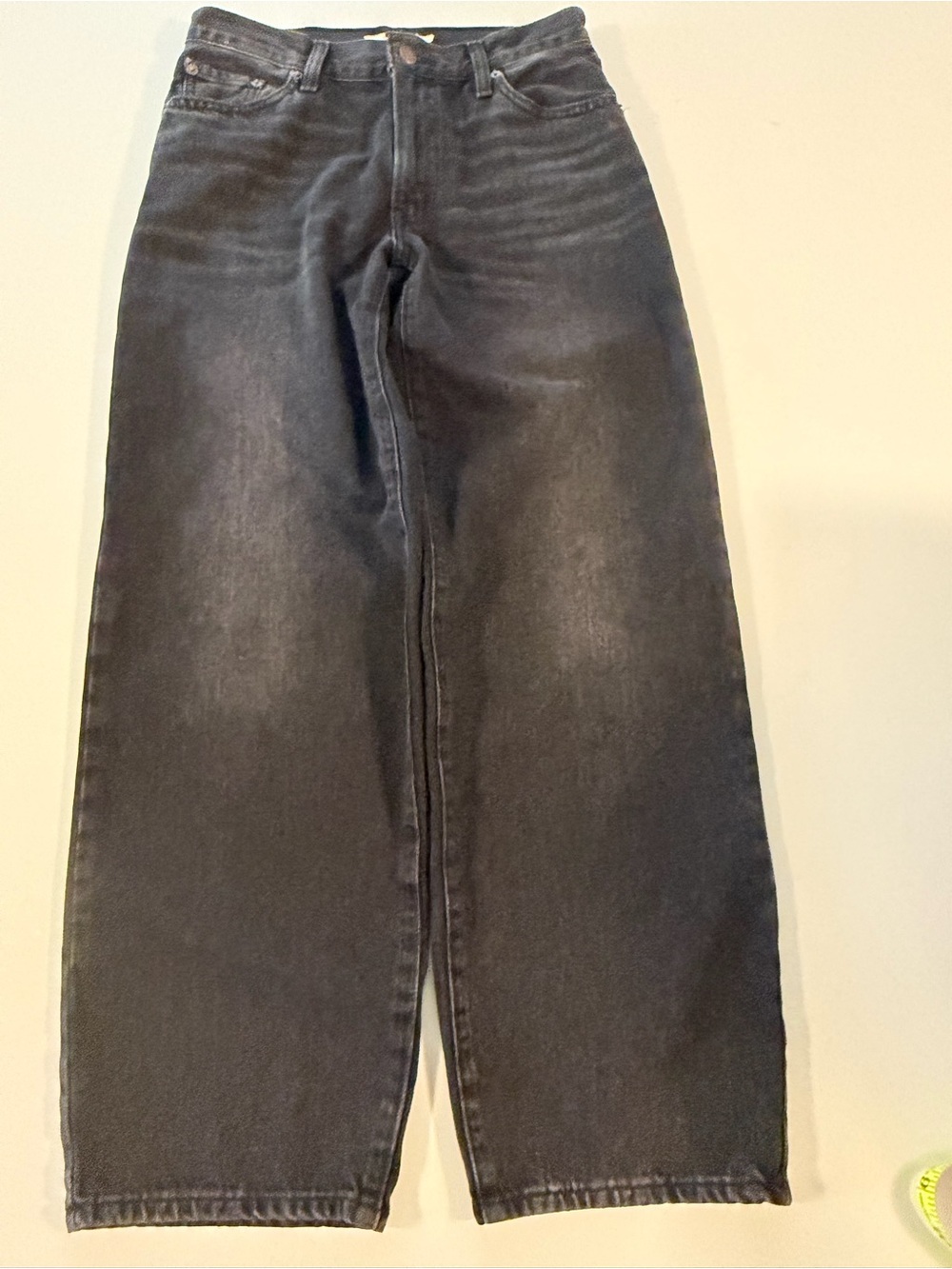 Levi's Baggy Dad Jeans Women's Size 26 Black Washed High Rise Wide Leg Denim